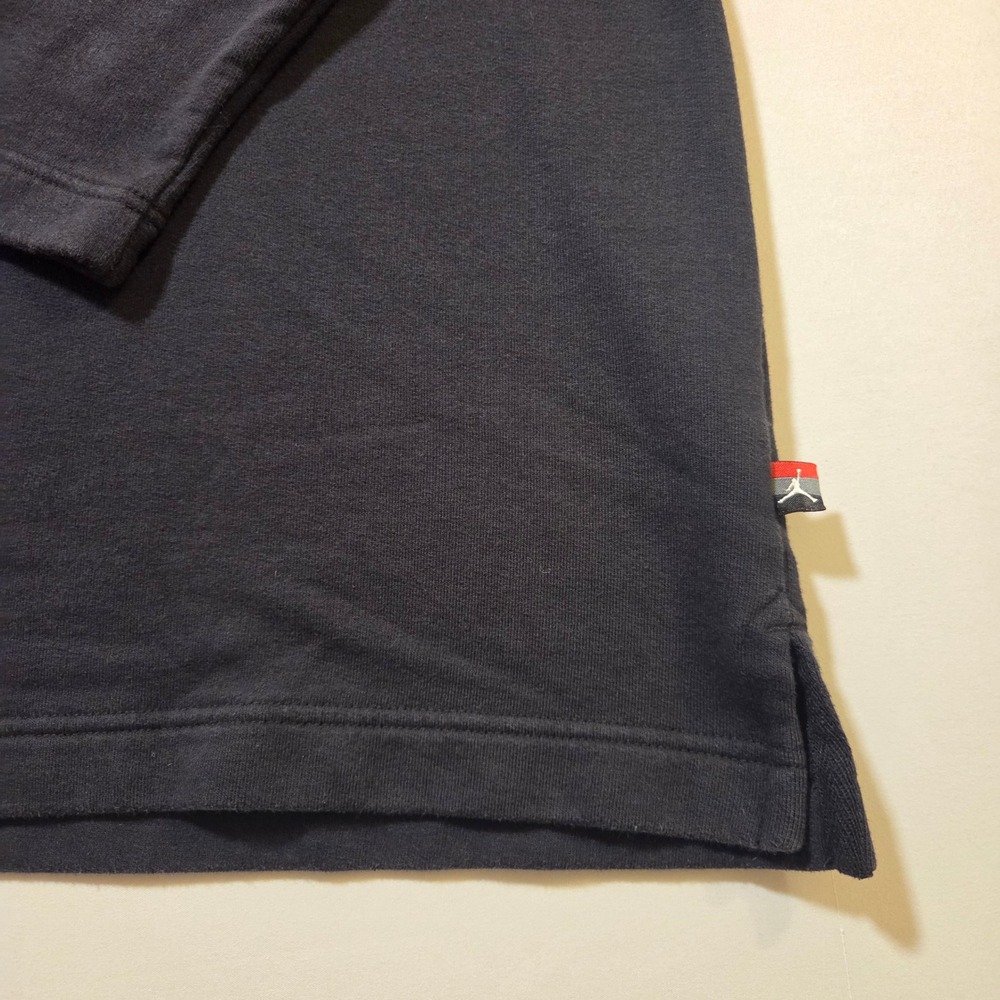 Jordan Mens Black Crewneck Sweatshirt Red Contrast Stitch Jumpman XL Long Sleeve - Picture 5 of 11